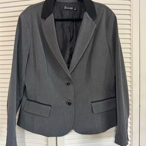 Fitted Gray Women's Blazer